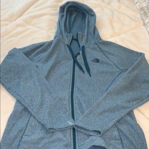 North Face Zip Up Sweatshirt (Blue)